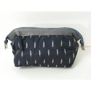 Navy Feather Pouch